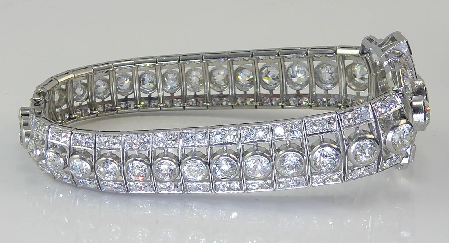 Art Deco Diamond Bracelet, Old Cut Diamonds, 16 Carat 1