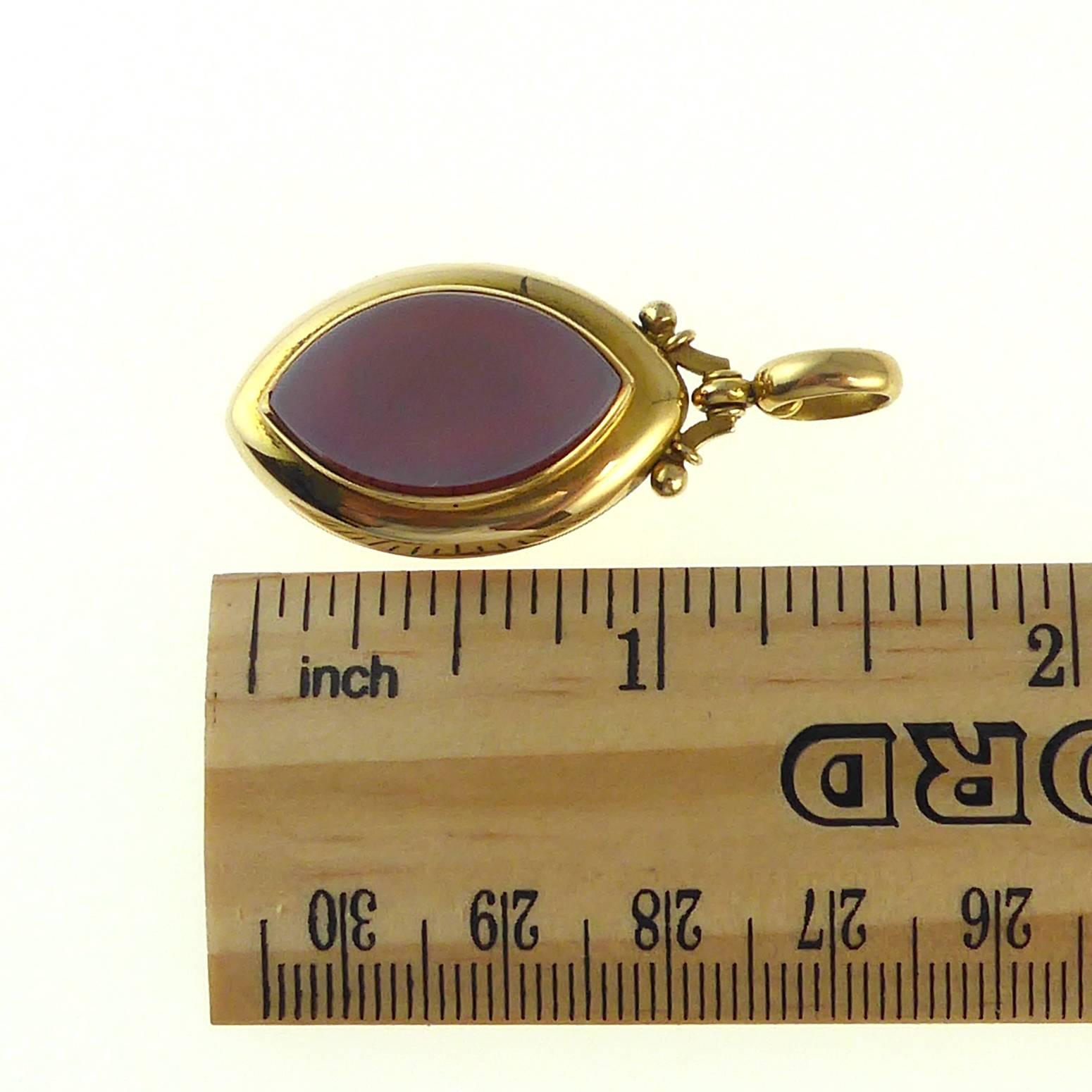 Victorian 18 Carat Gold and Carnelian Picture Locket 2