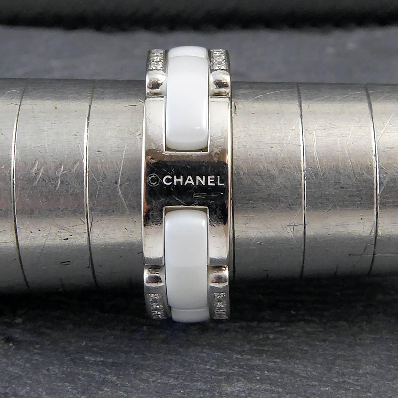 chanel ultra ring white