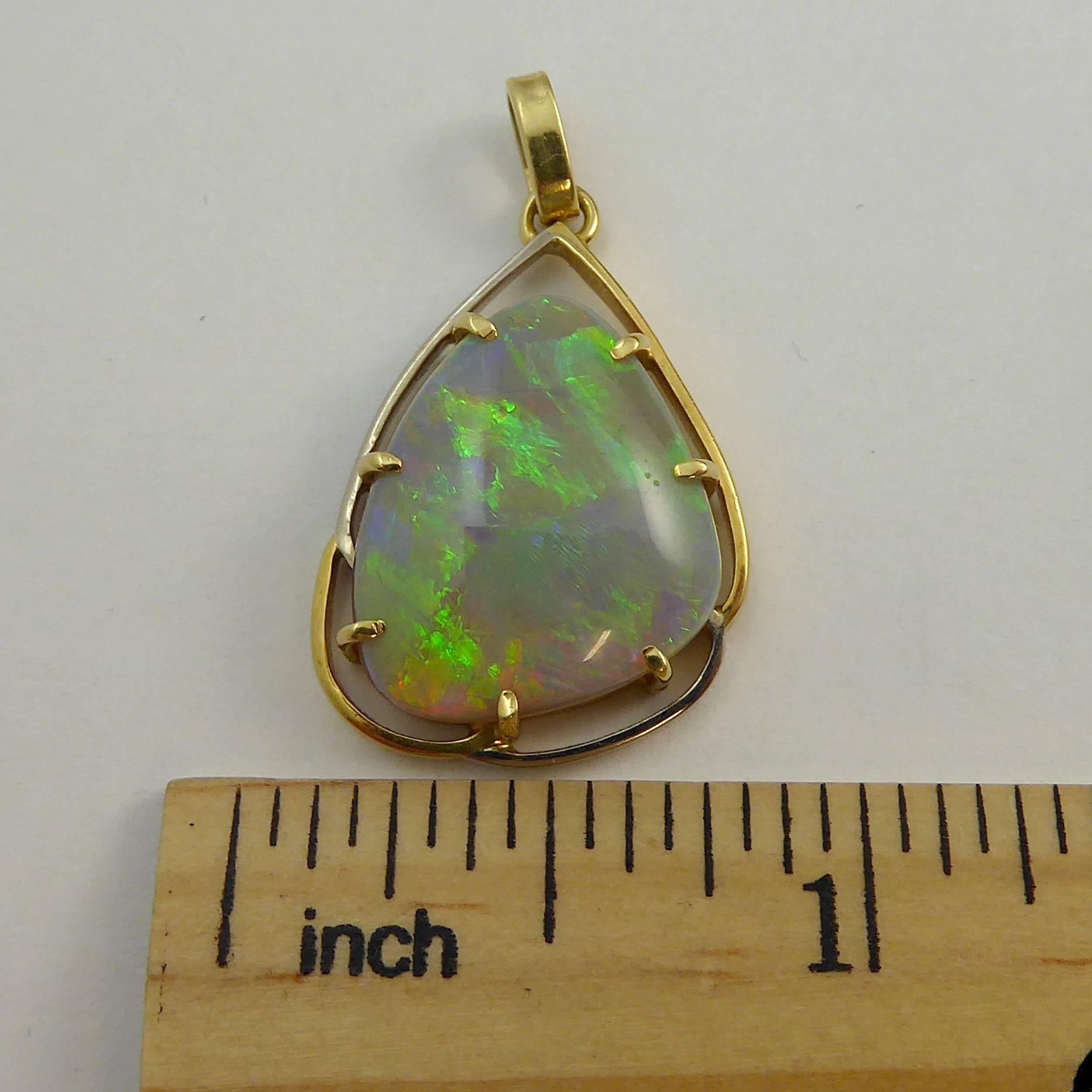 Vintage 4.0 Carat Opal Pendant, circa 1980s 1