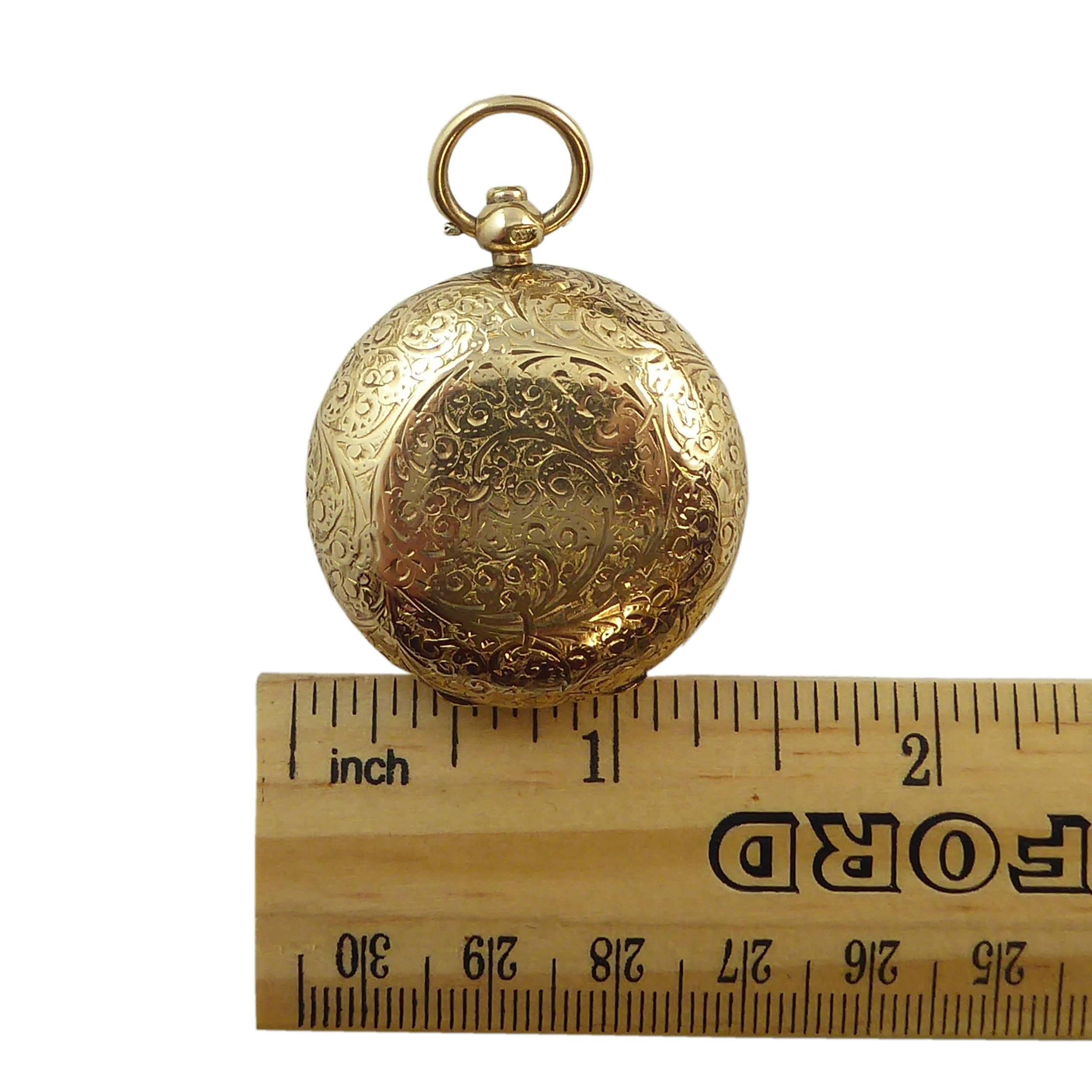 Antique Victorian Sovereign Case by Alfred Wigley,  9ct Gold, Birmgham 1896 3