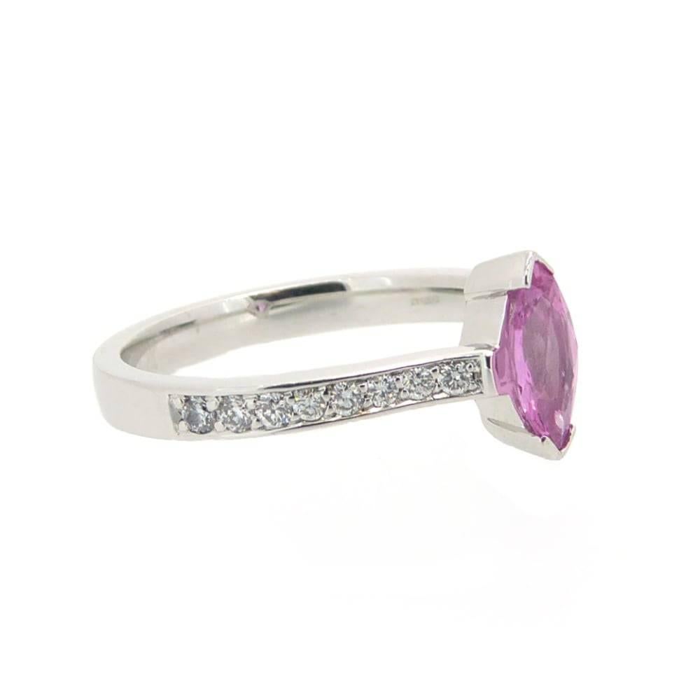 pink sapphire marquise ring