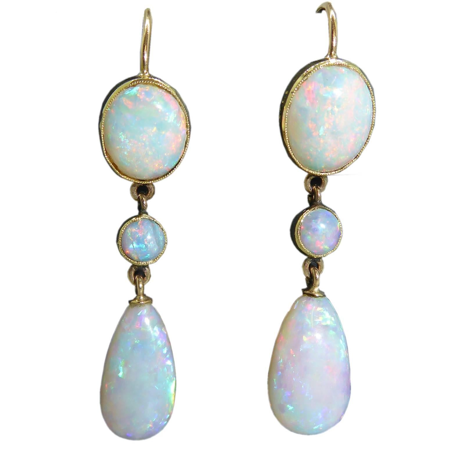 antique opal earrings