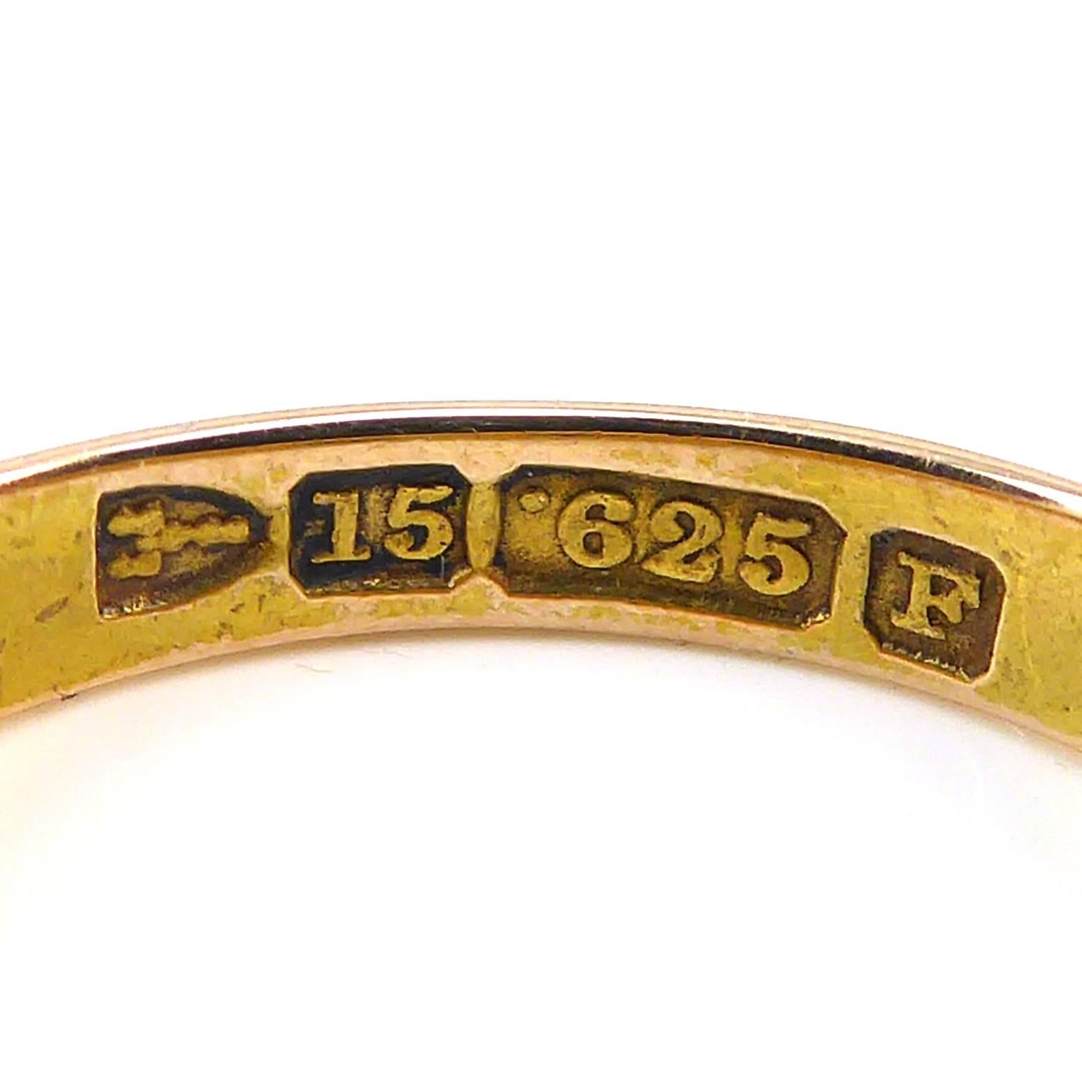 Victorian Diamond and Pearl Ring, Hallmarked Chester, 1889, 15 Carat Gold 1