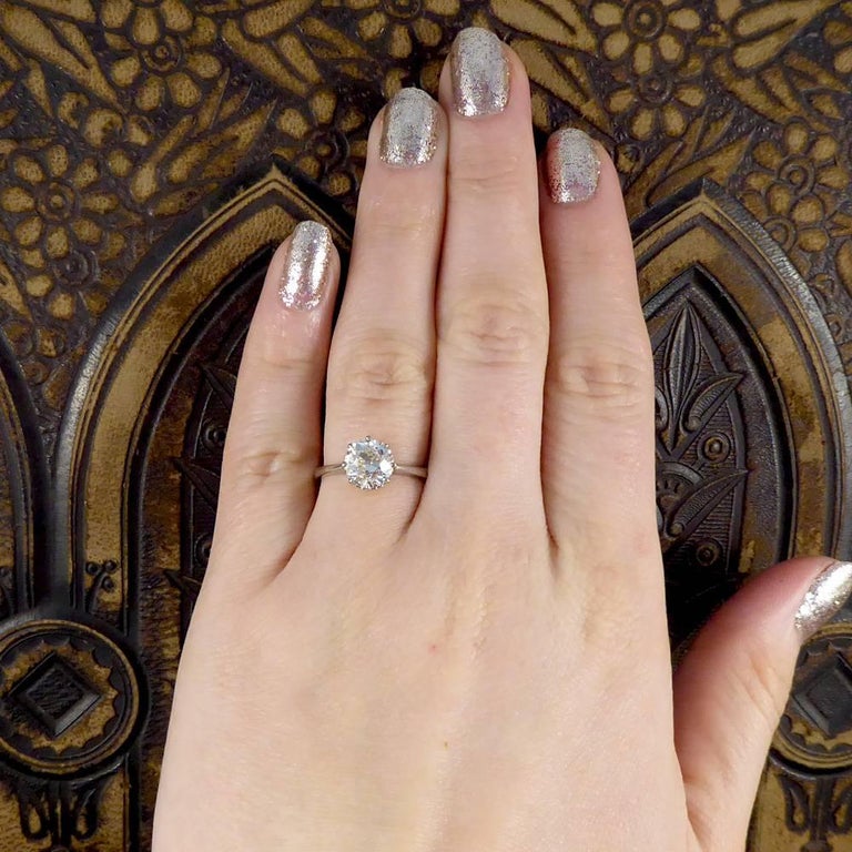 Art Deco Solitaire 1 8 Carat Diamond Engagement Ring In Platinum At 1stdibs 1 8 Carat Solitaire Diamond Ring 1 8 Carat Diamond 1 8 Carat Engagement Ring