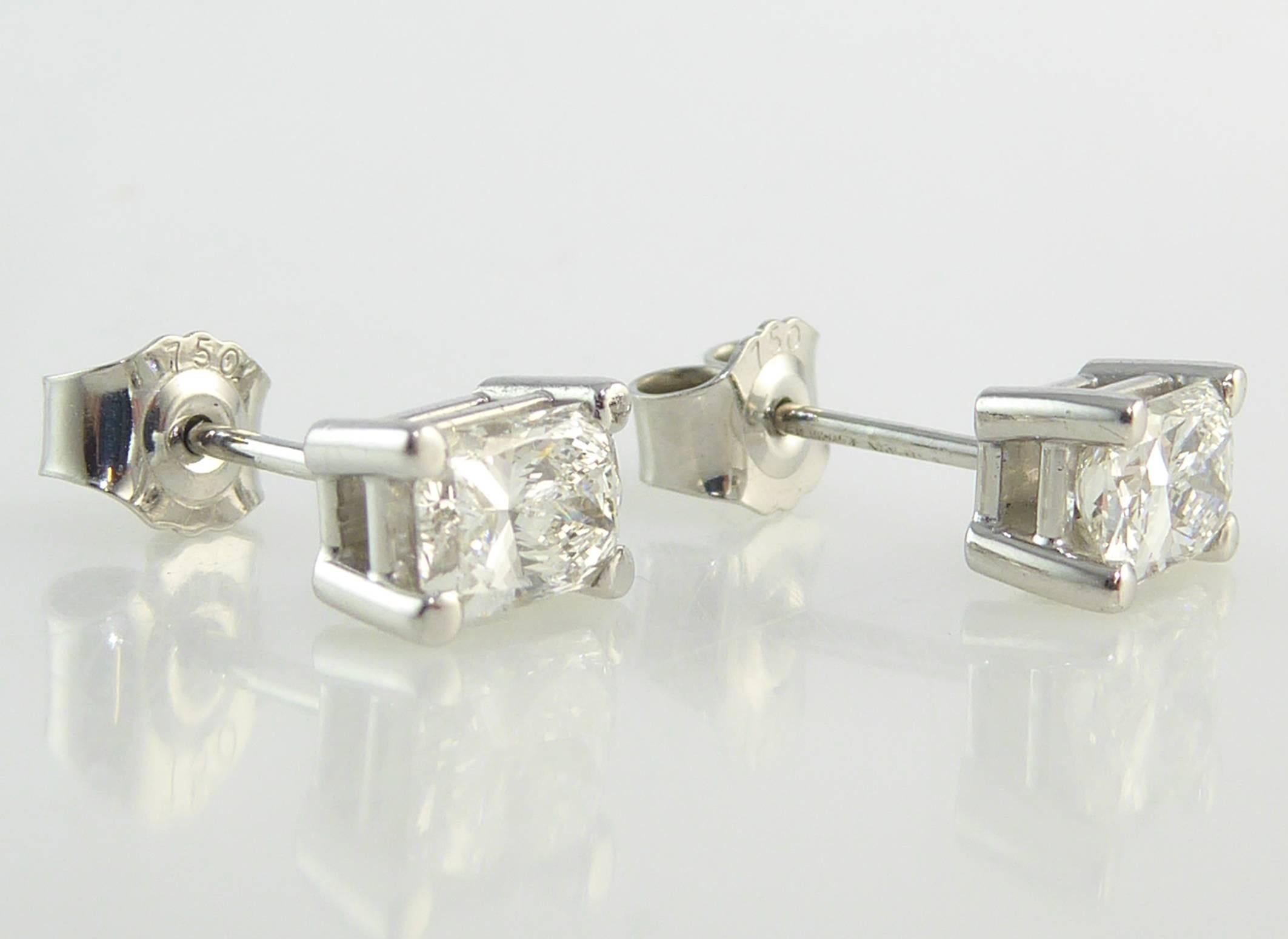 radiant diamond earrings