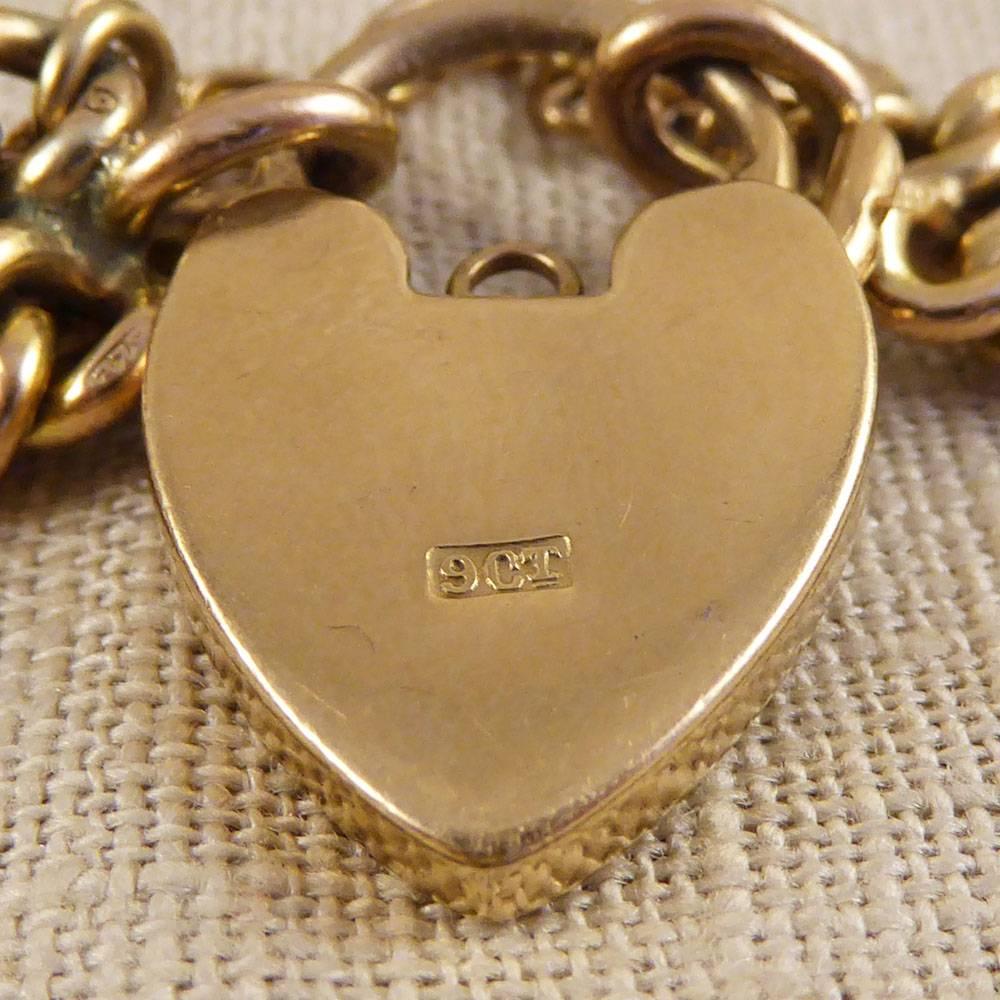 Victorian Bracelet Featuring an Engraved Love Heart Panel Set with a Diamond 2