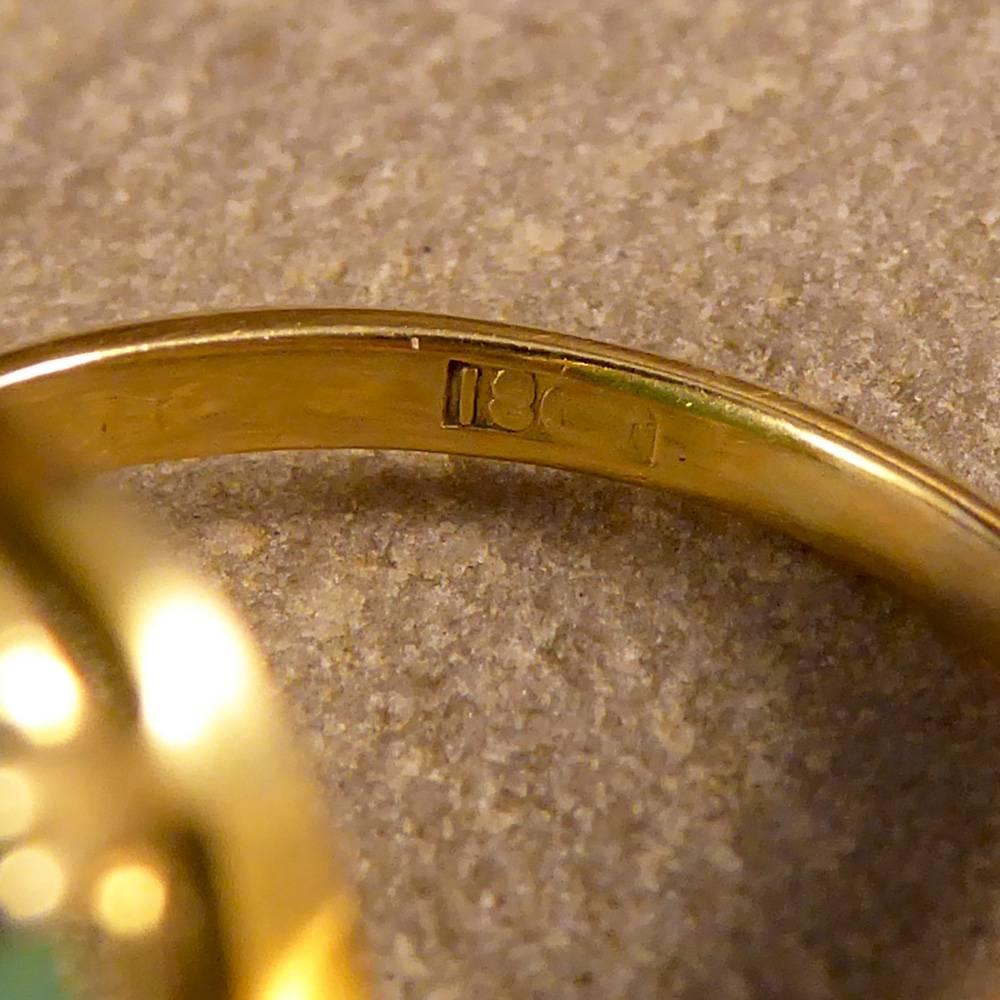 Antique Edwardian Jade Ring in 18 Carat Gold In Good Condition In Yorkshire, West Yorkshire