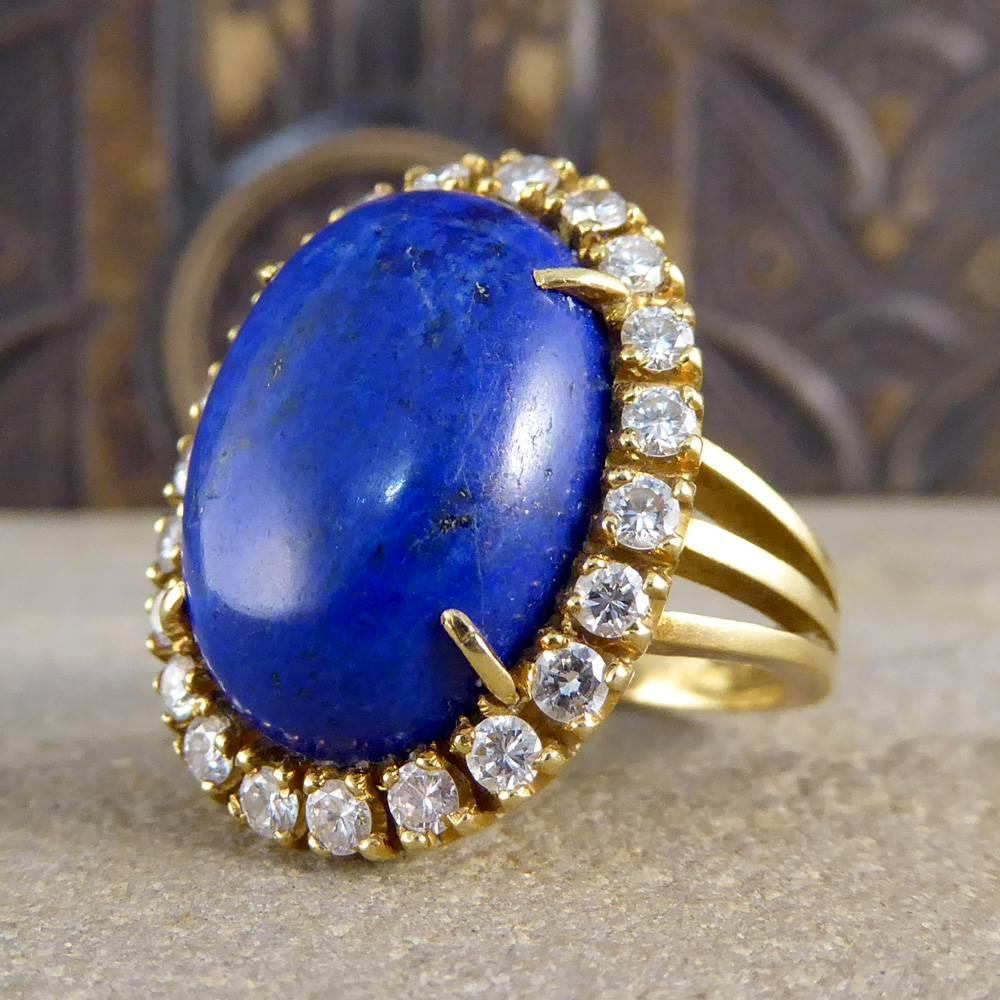 lapis lazuli diamond ring