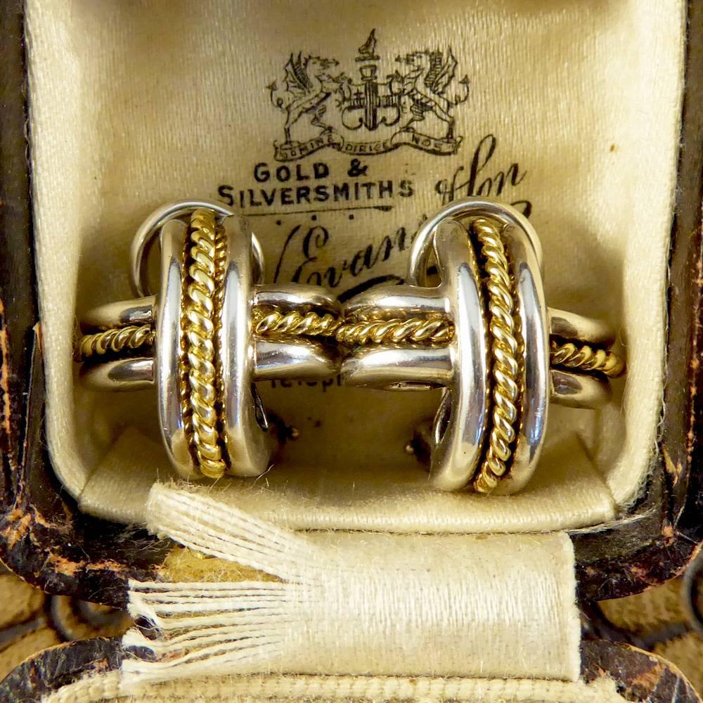Women's or Men's Tiffany & Co. Cross Weave Gold and Silver Clip-On Earrings
