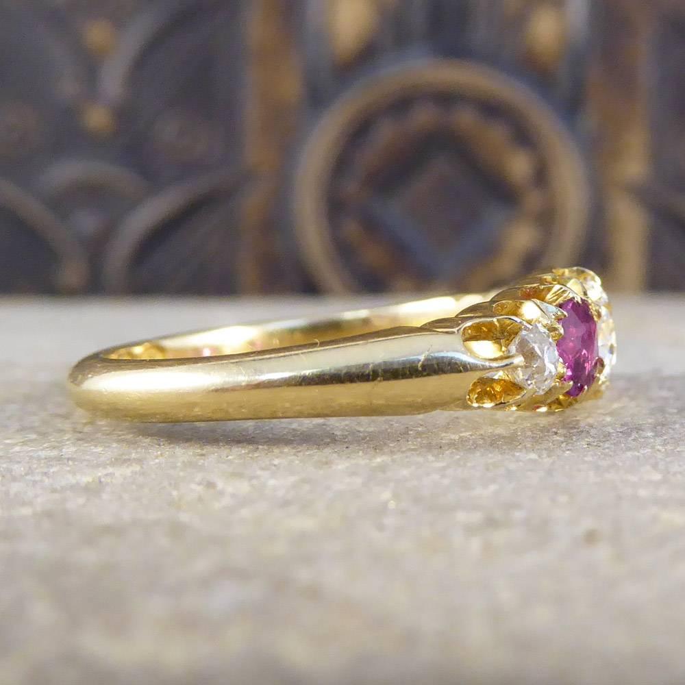 18 carat gold ruby ring