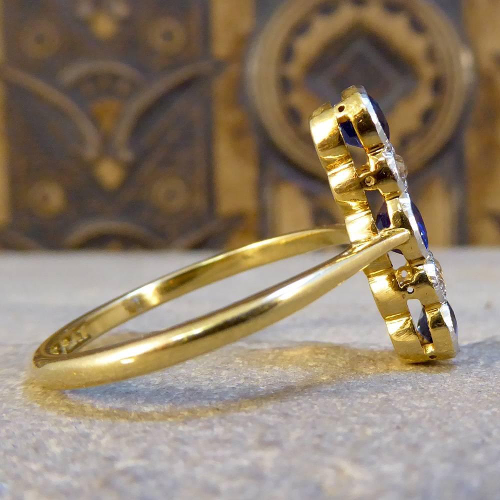 3 stone vertical ring