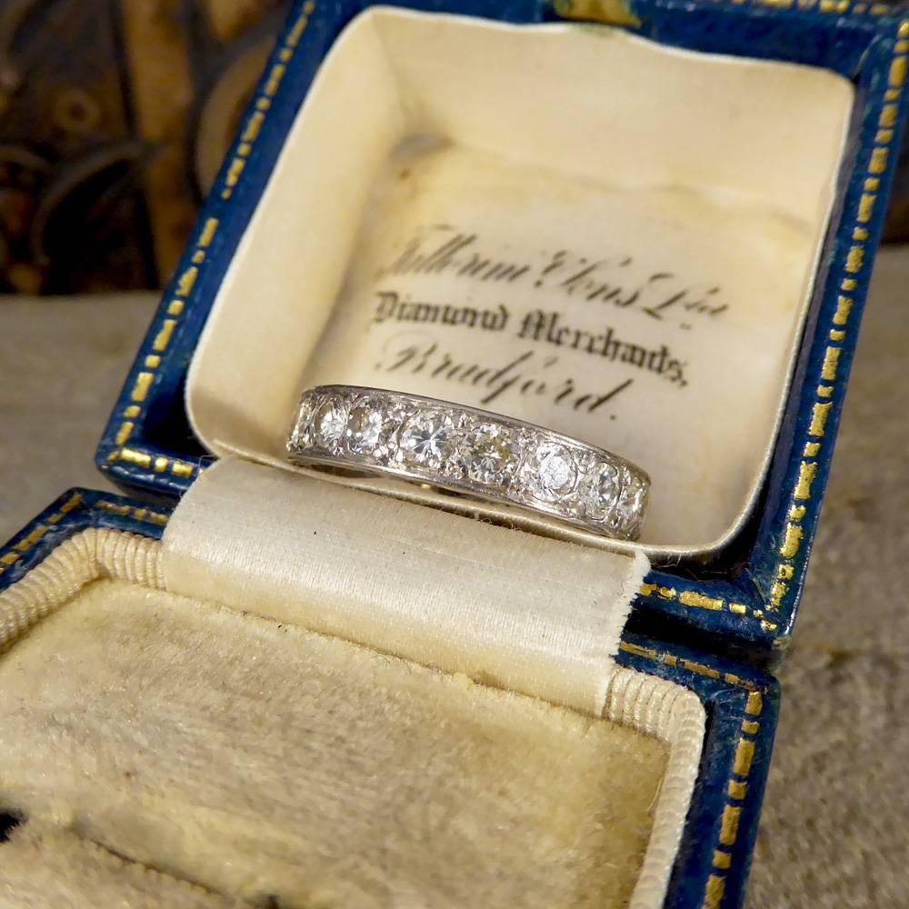 Art Deco 2 Carat Diamond Eternity Ring in 18 Carat White Gold 2