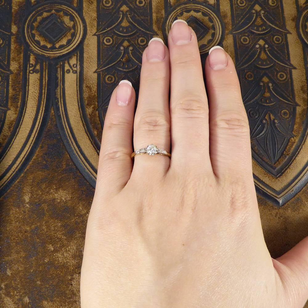 Edwardian Diamond Engagement Ring in 18 Carat Gold and Platinum 2