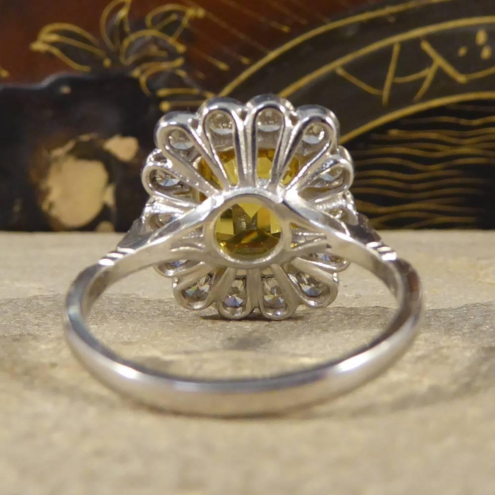 3 carat yellow sapphire ring