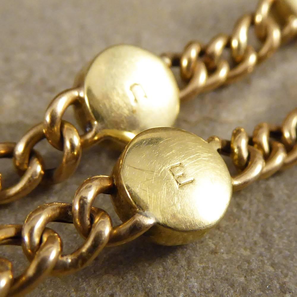 Antique Edwardian Nautical 15 Carat Gold Bracelet 2