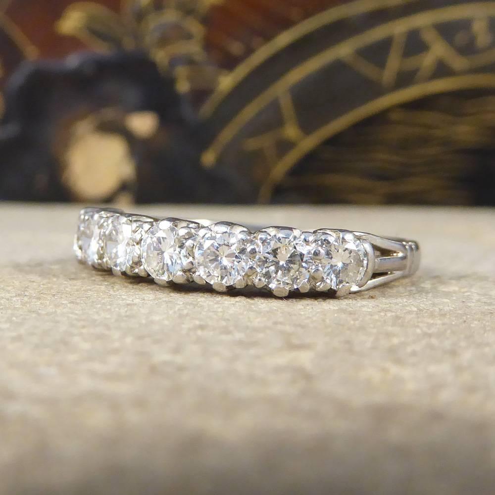 Women's Vintage Multi Stone Diamond 18 Carat White Gold Ring