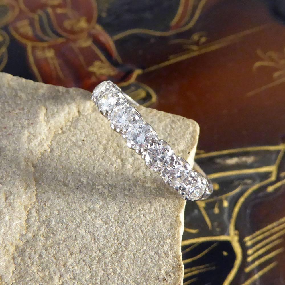 Vintage Multi Stone Diamond 18 Carat White Gold Ring 3