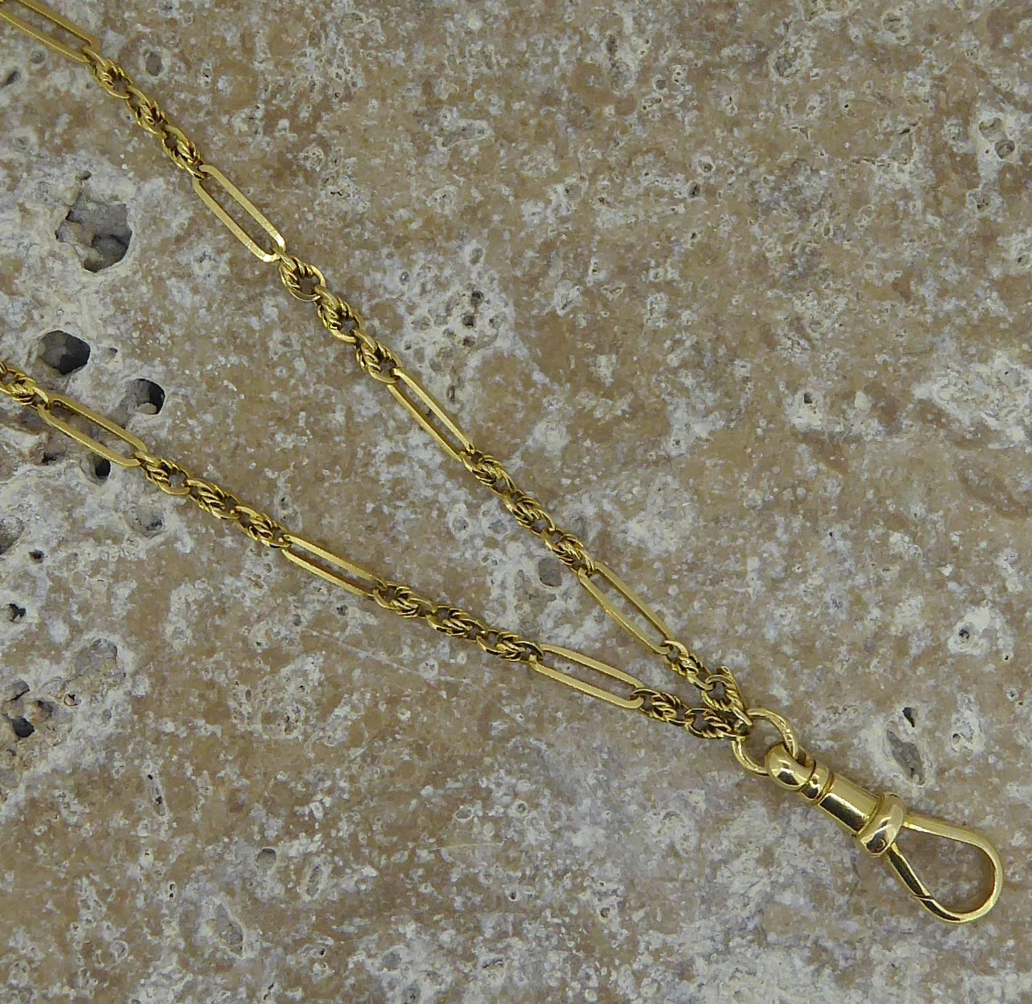 antique gold muff chain