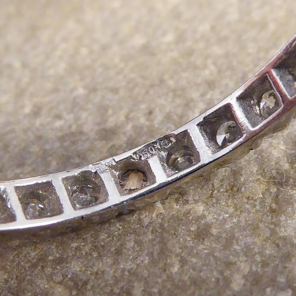 Large Full Diamond Eternity Ring Set in Platinum In Good Condition In Yorkshire, West Yorkshire