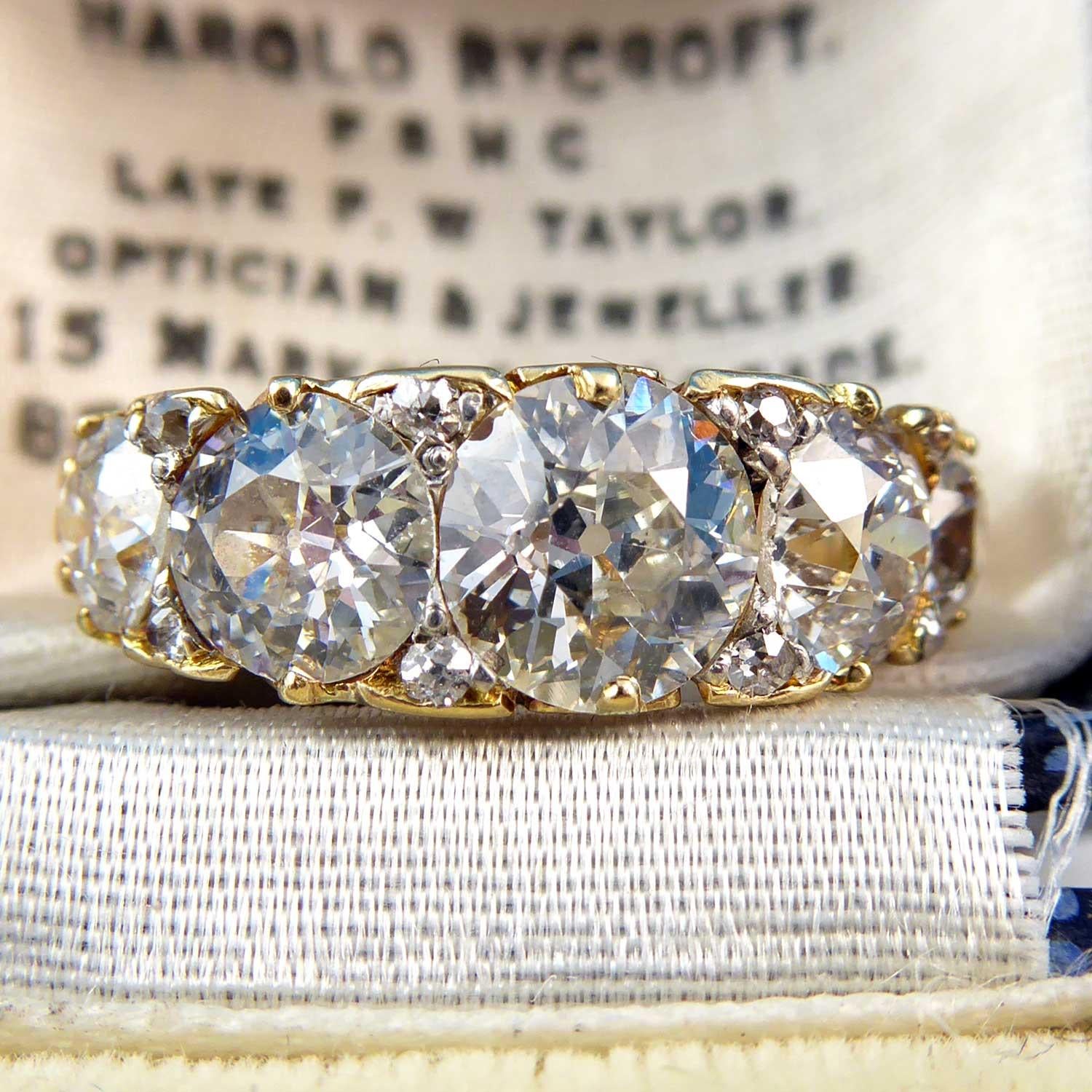 Victorian 3.18 Carat Diamond Ring, Old European Cut Diamonds, circa 1890 2