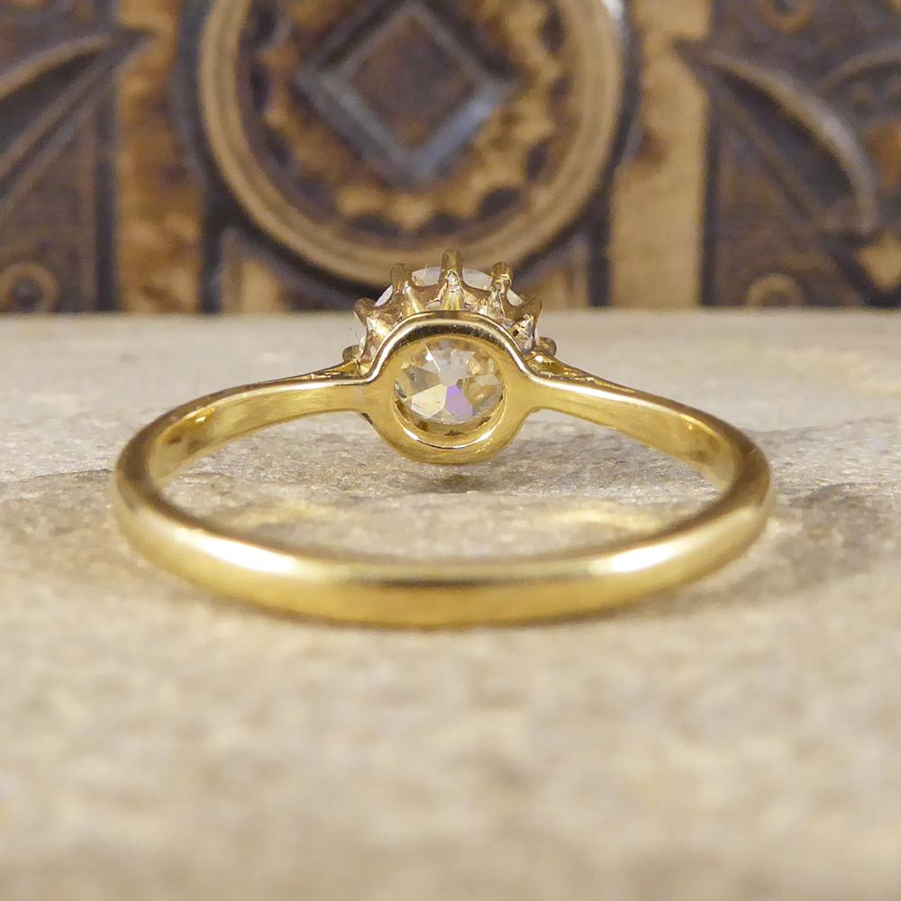 Vintage 1.50 Carat Diamond Claw Set Engagement Ring in 18 Carat Yellow Gold In Good Condition In Yorkshire, West Yorkshire