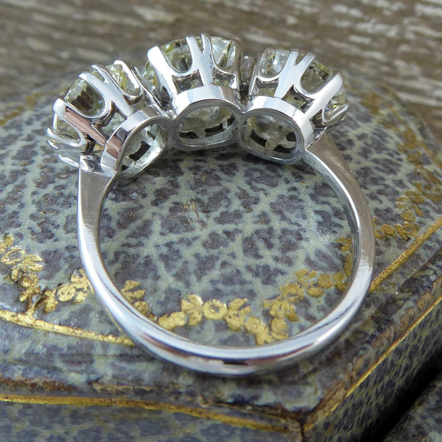 Victorian Old Cut Diamond Ring, 7.39 Carat, Remounted in Platinum Setting In Excellent Condition In Yorkshire, West Yorkshire