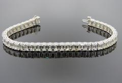 Emerald Cut Diamond Tennis Bracelet