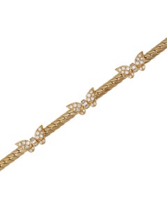 Van Cleef & Arpels Butterfly Diamond Yellow Gold Necklace