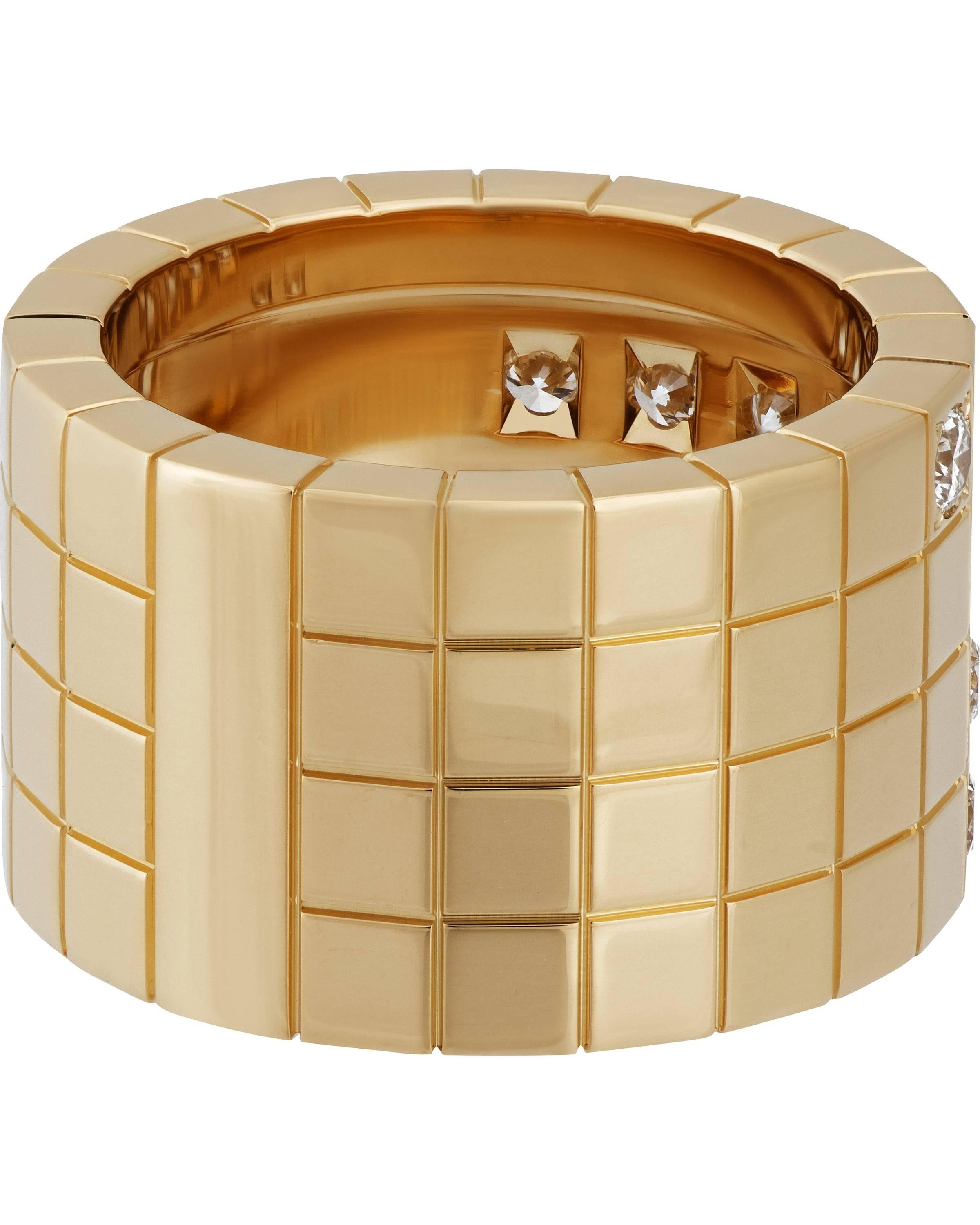 Cartier 18 Karat Yellow Gold Lanieres Ring In New Condition In New York, NY
