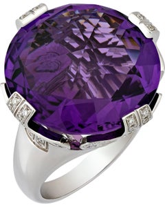 Bvlgari Purple Amethyst Diamond Ring