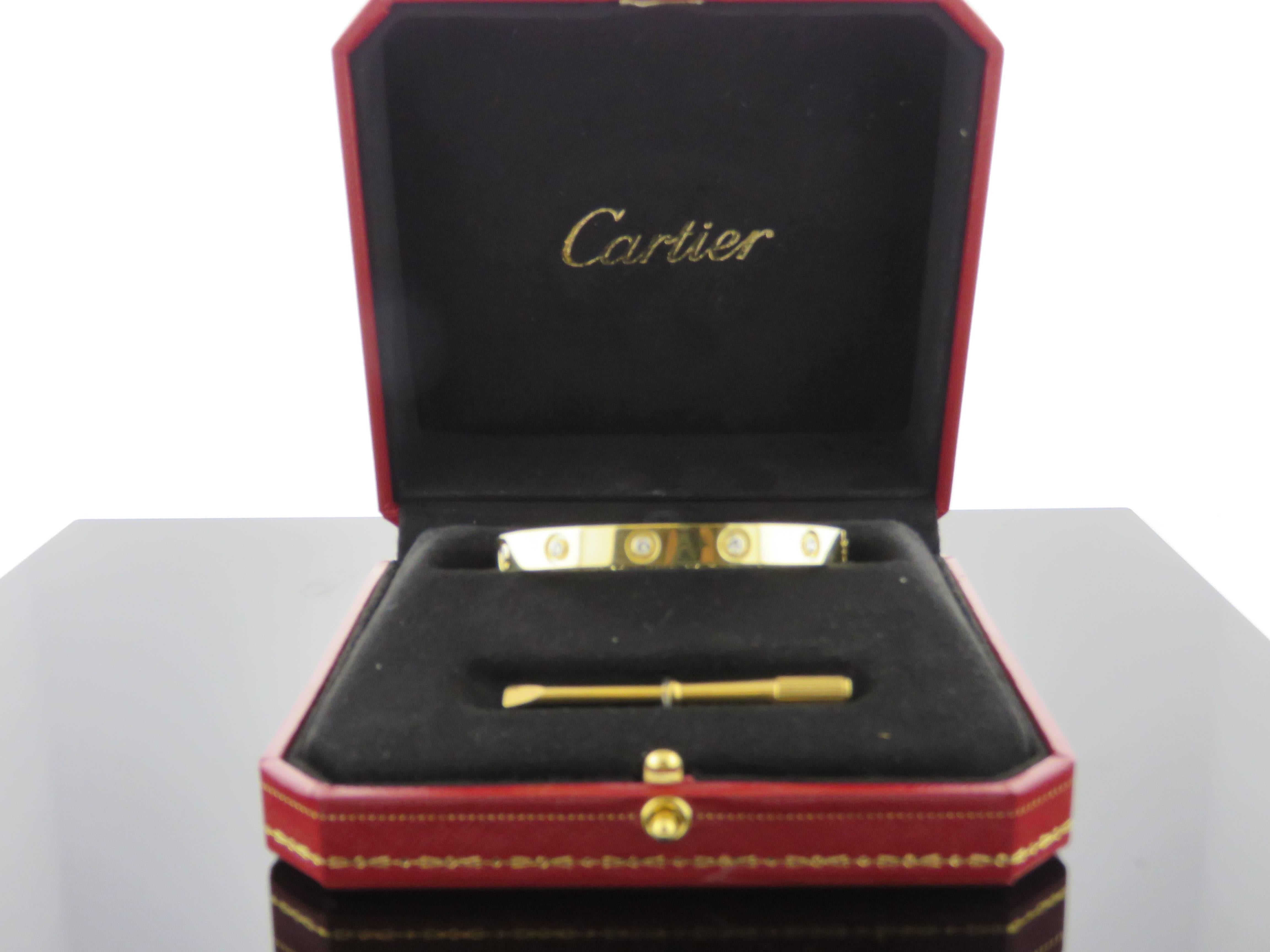 Cartier Love Bracelet Yellow Gold with Ten Diamonds 1