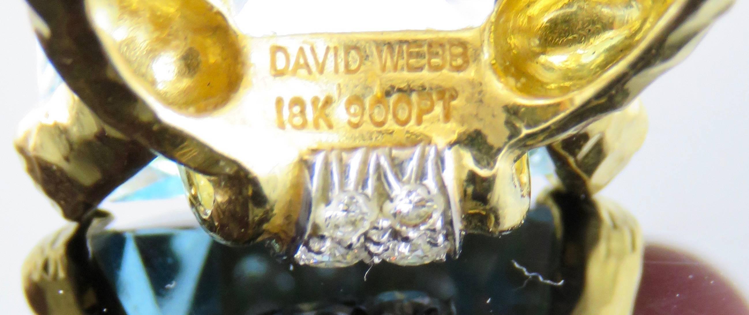 Women's David Webb 69.9 Carat Aquamarine  Diamond  Gold Platinum  Ring