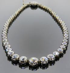 Antique Graduated Diamond Riviere Necklace