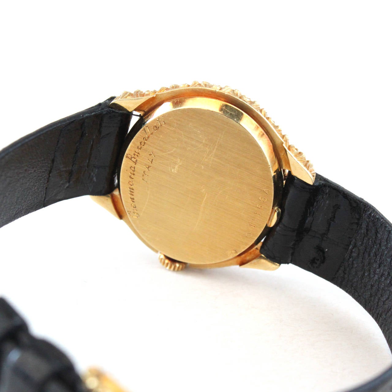 Buccellati Girard-Perregaux Gold and Leather Wristwatch 1