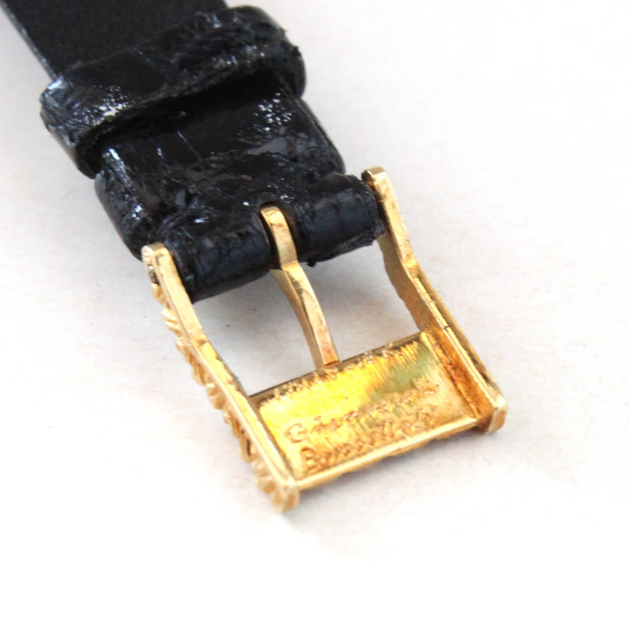 Buccellati Girard-Perregaux Gold and Leather Wristwatch 2