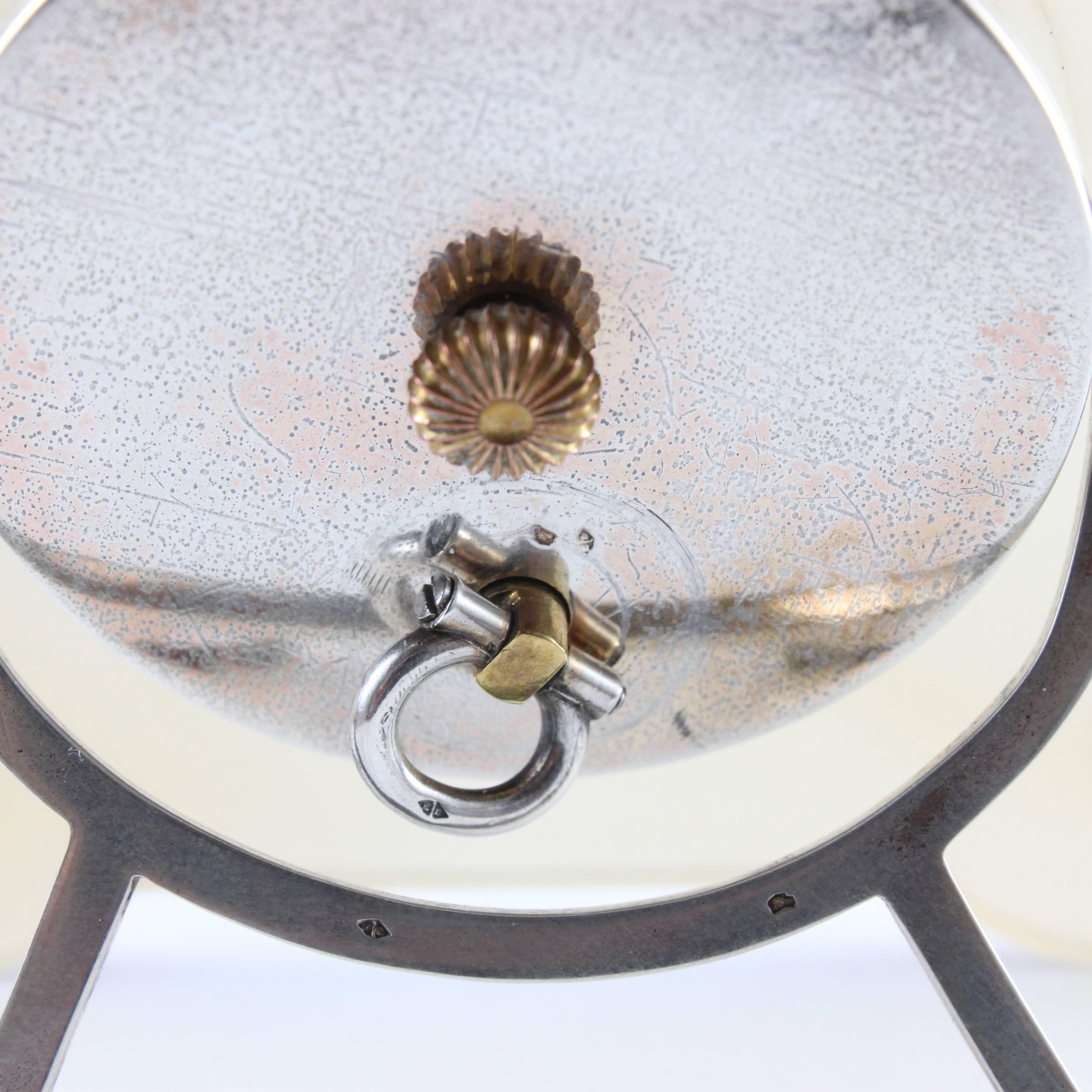 Rose Cut Tiffany & Co. Art Deco Enamel Agate Diamond Desk Clock For Sale