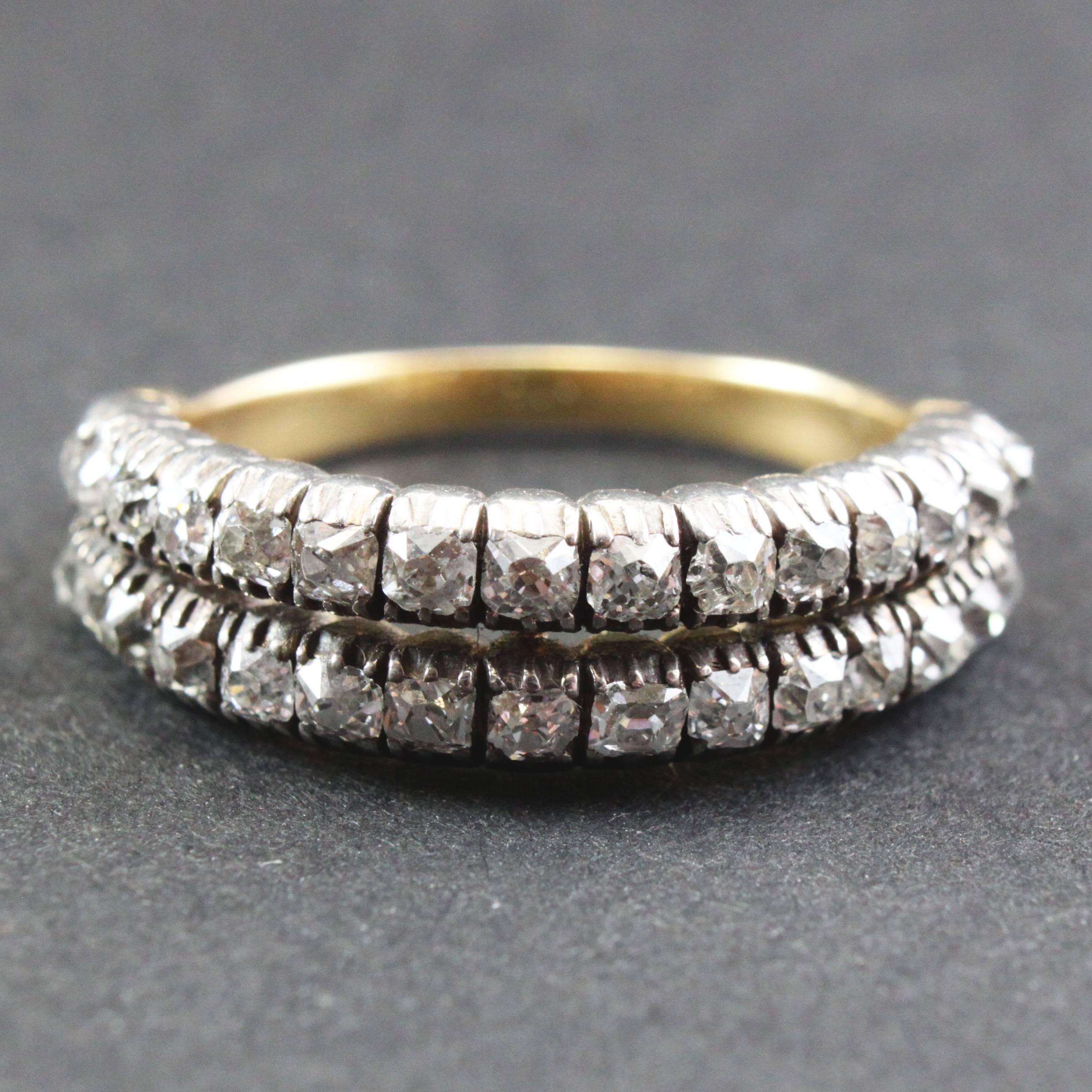Women's Victorian Old Cut Diamond Yellow Gold Ring