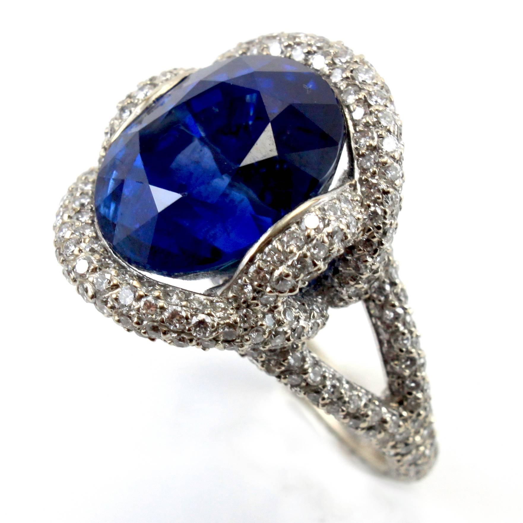 12 carat blue sapphire ring