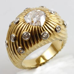 Tiffany & Co. Schlumberger Old-Cut Heart Gold Ring