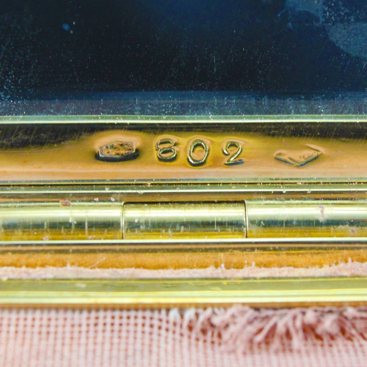 Square Cut 1950s Faraone Ruby Sapphire Diamond 18 Karat Gold Compact For Sale