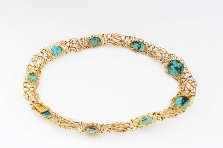 turquoise and gold jewellery