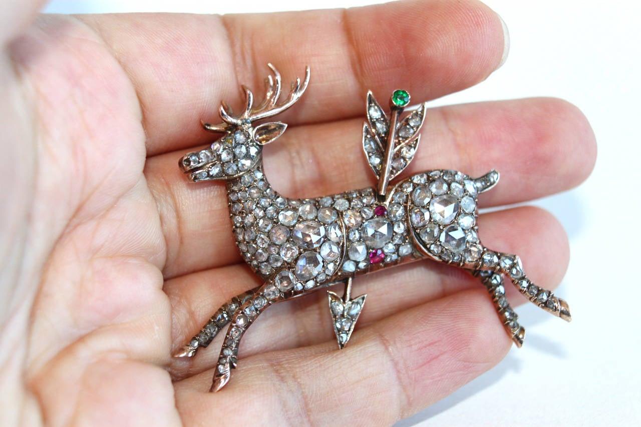 deer arrow brooches