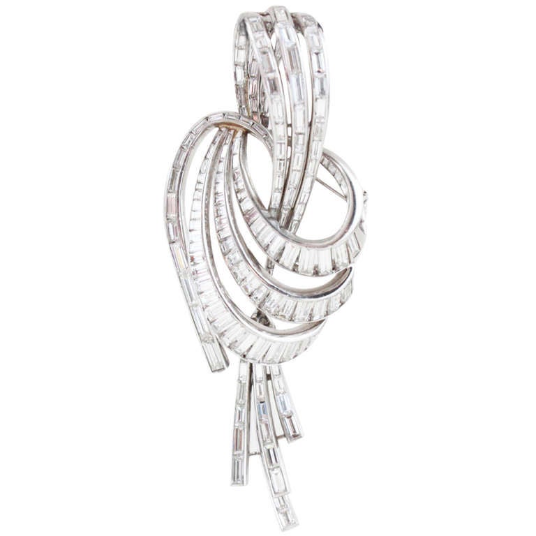 Harry Winston Diamond Ribbon Pendant / Brooch at 1stDibs harry winston ribbon, harry winston