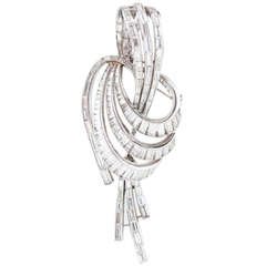 Harry Winston Diamond Ribbon Pendant / Brooch