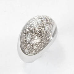 Cartier Myst Rock Crystal and Diamond Bombe Ring