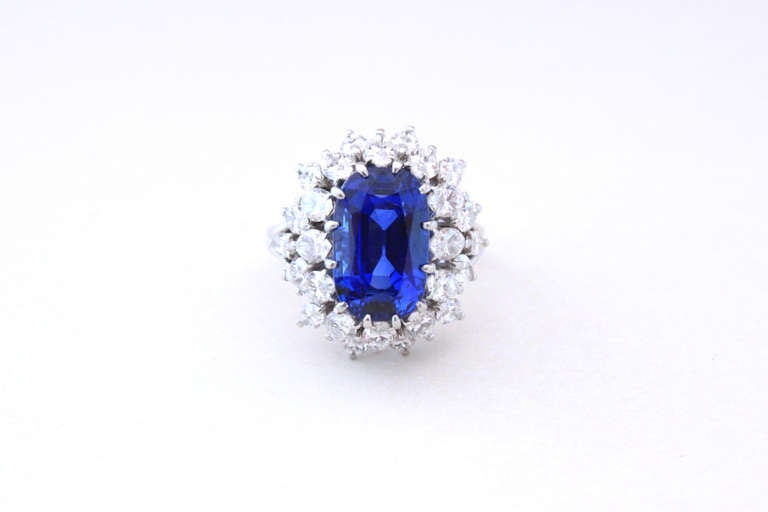 Boucheron Burma Sapphire Diamond Ring For Sale 1