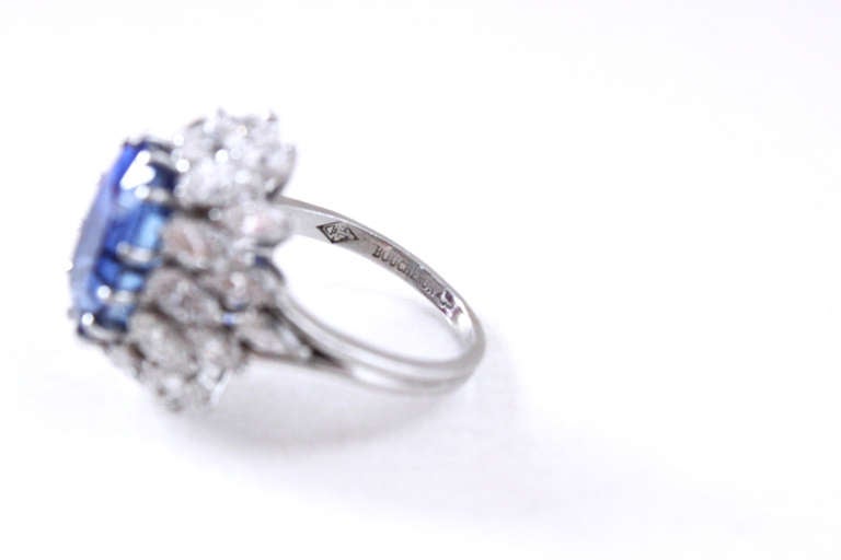 Women's Boucheron Burma Sapphire Diamond Ring For Sale