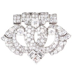 Cartier Art Deco Diamond Platinum Brooch