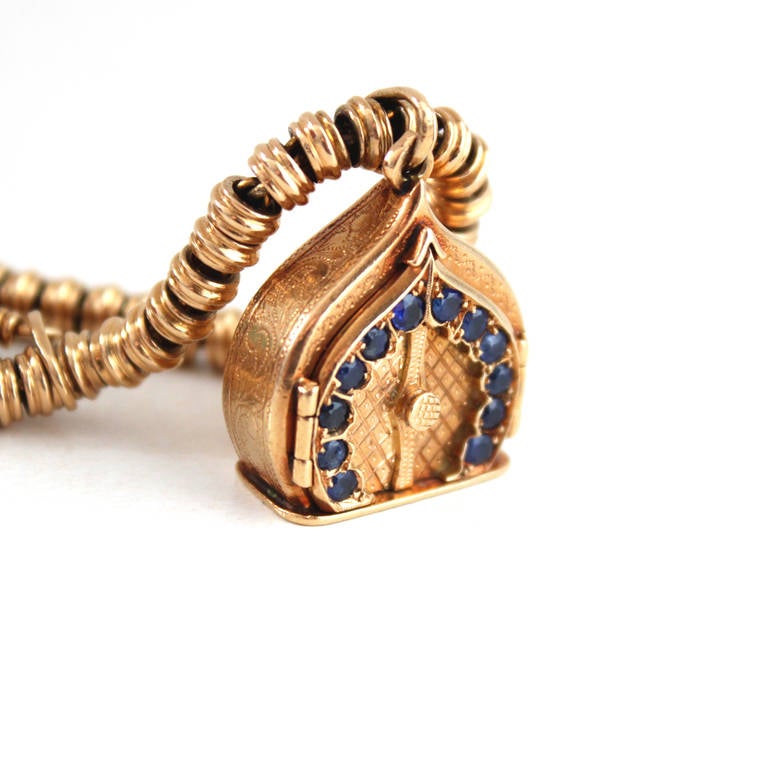 Nardi Winged Lion of St Mark Charm Bracelet 1940s In Excellent Condition In Idar-Oberstein, DE